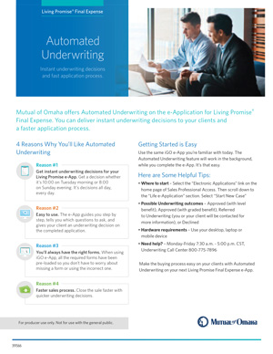 Automated Underwriting Flyer